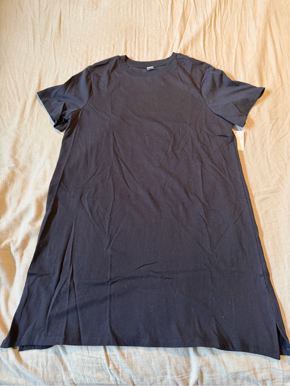 Old Navy Black Short Sleeve Crewneck Tee Dress